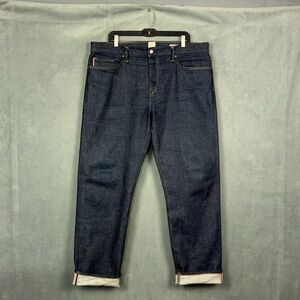 Hiroshi Kato Selvedge Jeans Mens Size 38 Actual 40x33 Barrel Straight Indigo Raw